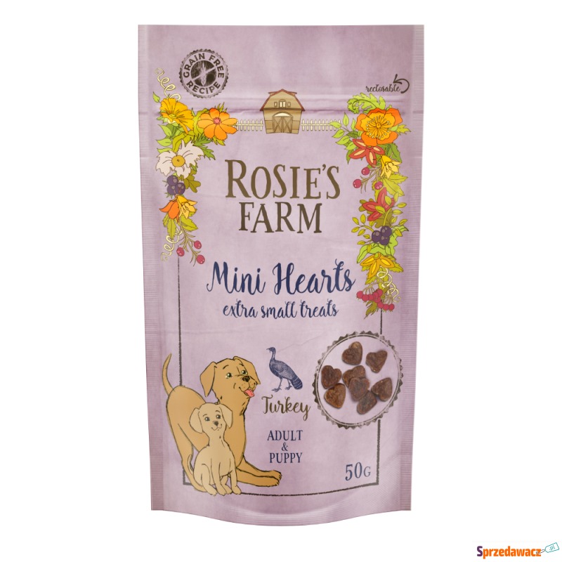 Rosie's Farm Puppy Snacks "Mini Hearts", indyk... - Przysmaki dla psów - Nowy Dwór Mazowiecki