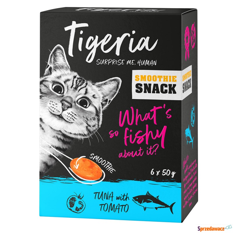 Tigeria Smoothie, 6 x 50 g - Tuńczyk i pomidor - Przysmaki dla kotów - Płock