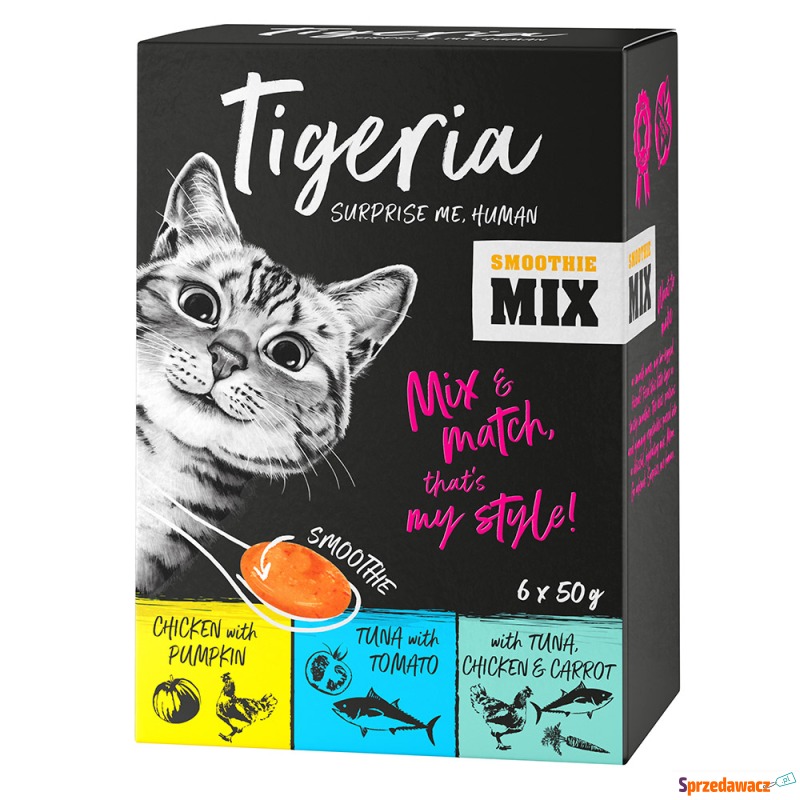 Tigeria Smoothie, 6 x 50 g - Pakiet mieszany,... - Przysmaki dla kotów - Gdańsk