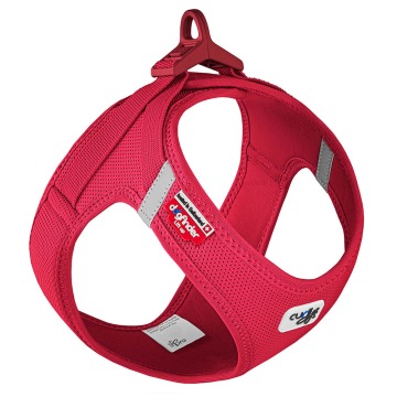 Szelki Curli Vest Clasp Air-Mesh, czerwone - Rozmiar 2XS: obwód klatki piersiowej 30,2 - 33,8 cm