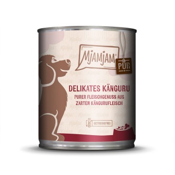 Korzystny pakiet MjAMjAM purer Fleischgenuss, 12 x 800 g - Delikatny kangur