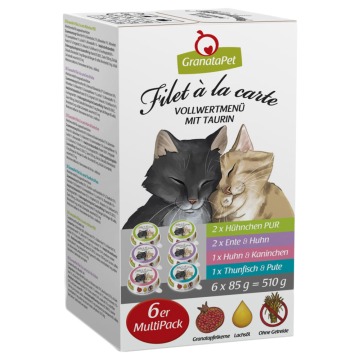 20 + 4 gratis! GranataPet Filet à la carte, karma mokra dla kota, 24 x 85 g - Pakiet mieszany (4 sma