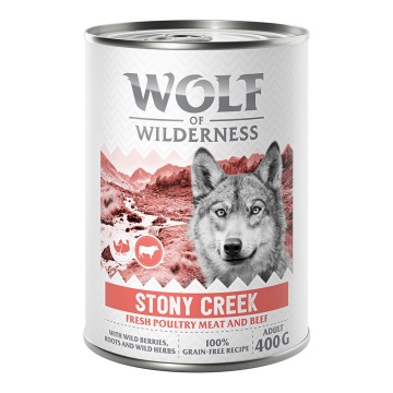 Wolf of Wilderness Adult “Expedition”, 6 x 400 g - Stony Creek - Drób z wołowiną