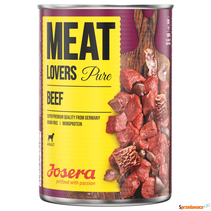 Megapakiet Josera Meatlovers Pure, 12 x 400 g... - Karmy dla psów - Wodzisław Śląski