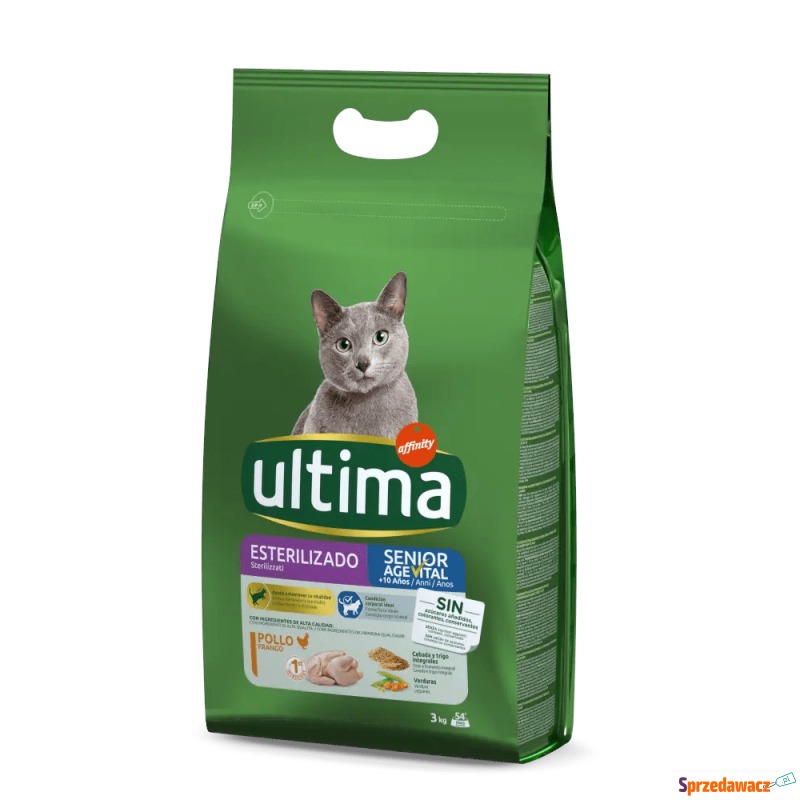 Ultima Cat Sterilized Senior, kurczak - 3 kg - Karmy dla kotów - Ostrołęka
