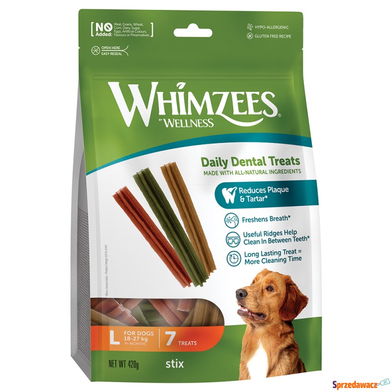 Whimzees by Wellness Stix - 2 x rozmiar L - Przysmaki dla psów - Siedlce