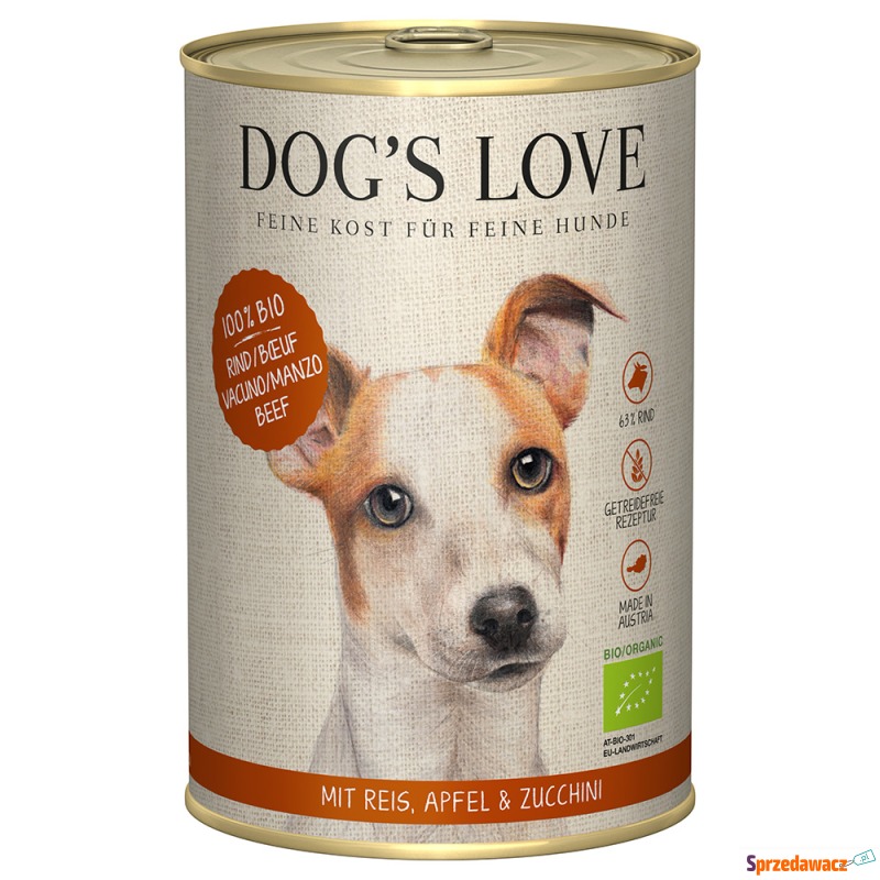Dog´s Love Bio, 6 x 400 g - Biowołowina - Karmy dla psów - Rzeszów