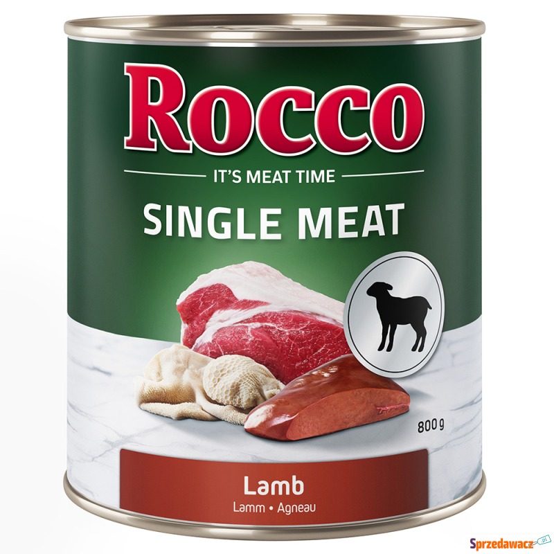 Rocco Single Meat, 6 x 800 g - Jagnięcina - Karmy dla psów - Swarzędz
