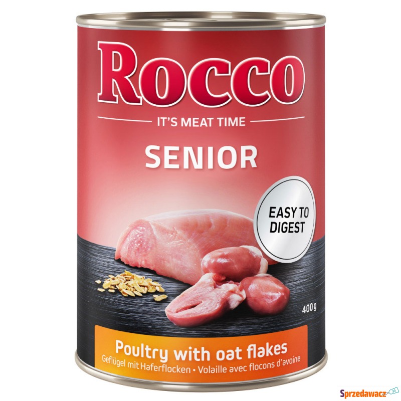 Rocco Senior, 6 x 400 g - Drób z płatkami owsianymi - Karmy dla psów - Zgierz
