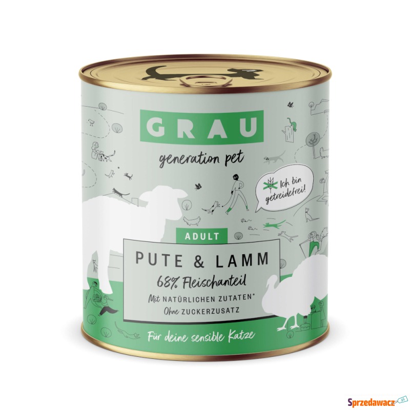 Korzystny pakiet GRAU Adult, bez zbóż, 12 x 800... - Karmy dla kotów - Brzeg