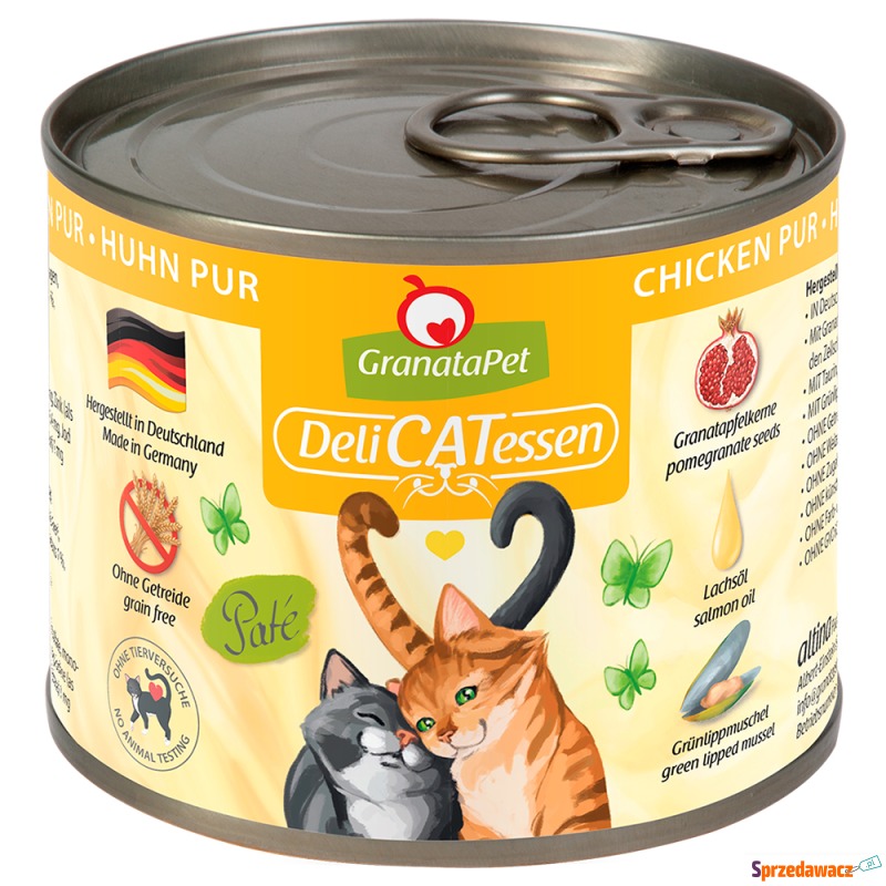 Pakiet GranataPet DeliCatessen, 12 x 200 g - Kurczak - Karmy dla kotów - Mielec