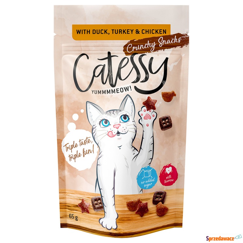 Catessy Crunchy Snacks, 65 g - Z kaczką, indykiem... - Przysmaki dla kotów - Kalisz