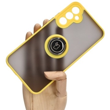 Etui Bizon Case Hybrid Ring do Galaxy A34 5G, żółte