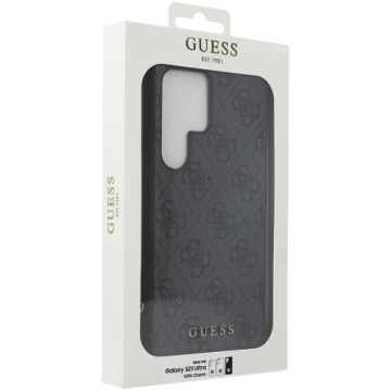 Etui Guess 4G Charms Collection do Galaxy S23 Ultra, szare