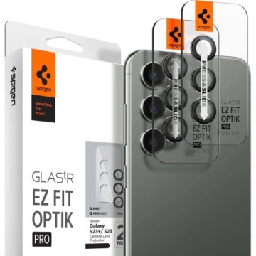 Szkło na aparat Spigen Glas.tR Ez Fit Optik Pro 2-Pack do Galaxy S24 / S23 / S23 Plus, czarne