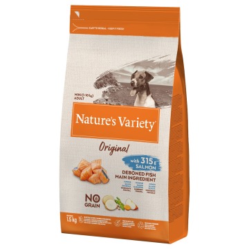 Nature's Variety Original No Grain Mini Adult, łosoś - 3 x 1,5 kg