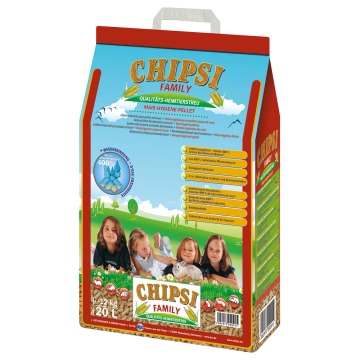 Chipsi Family podściółka - granulat kukurydziany - 20 litrów