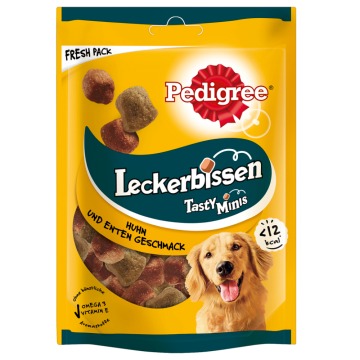 Pedigree Leckerbissen, przysmak dla psa - Kawałki kurczaka i kaczki, 3 x 130 g