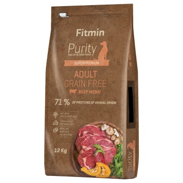 Fitmin dog Purity Adult, wołowina (bez zbóż) - 2 x 12 kg