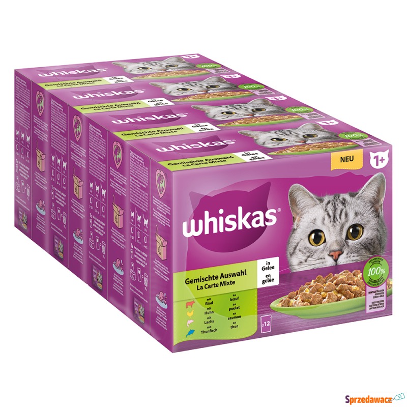 Megapakiet Whiskas 1+ Adult, saszetki, 96 x 85... - Karmy dla kotów - Bielsko-Biała