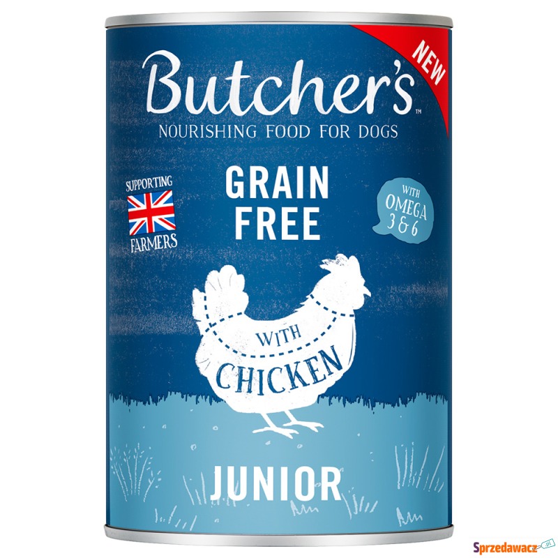 Butcher's Original Junior, bez zbóż, 48 x 400... - Karmy dla psów - Olsztyn