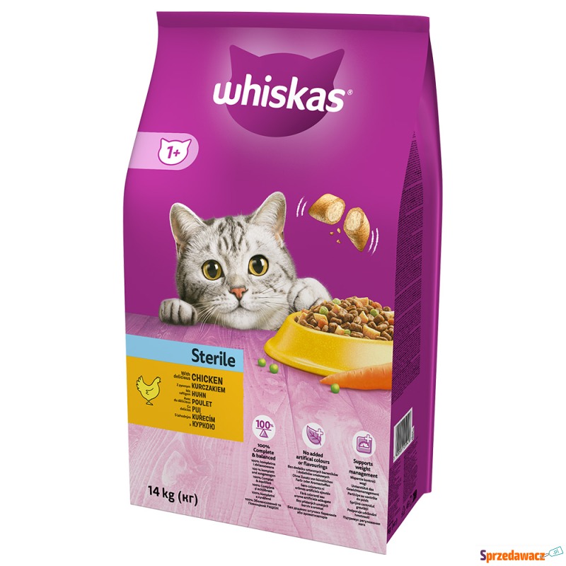 Whiskas 1+ Sterile z kurczakiem - 2 x 14 kg - Karmy dla kotów - Toruń