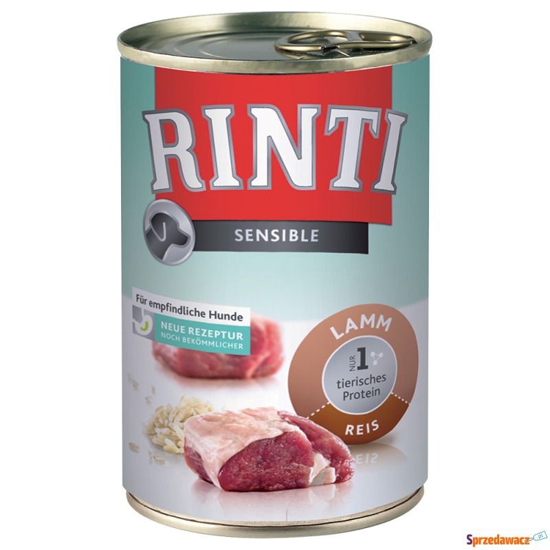 RINTI Sensible, 1  x 400 g - Jagnięcina z ryżem - Karmy dla psów - Kalisz