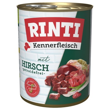 Pakiet RINTI Kennerfleisch, 12 x 800 g - Jeleń