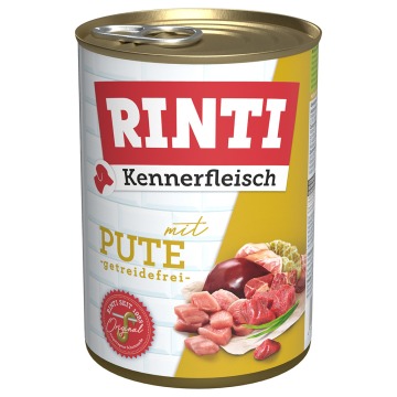Megapakiet RINTI Kennerfleisch, 24 x 400 g - Indyk