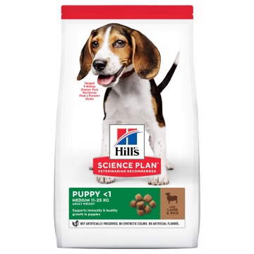 Hill’s Science Plan, 18 kg  - Plan Puppy <1 Medium, jagnięcina z ryżem
