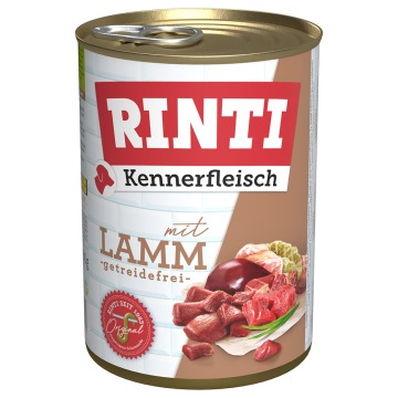 Megapakiet RINTI Kennerfleisch, 24 x 400 g - Jagnięcina
