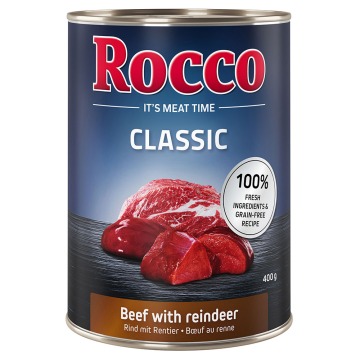 Pakiet mieszany Rocco Classic, 12 x 400 g - Wołowina z reniferem