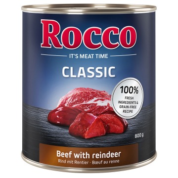Megapakiet Rocco Classic, 24 x 800 g - Wołowina i renifer