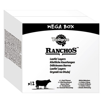 Pedigree Ranchos, pałeczki do żucia, 40 g - 12 x Wołowina