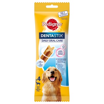 Pedigree DentaStix codzienna pielęgnacja zębów - Dla dużych psów (>25 kg), 154 g, 4 szt.