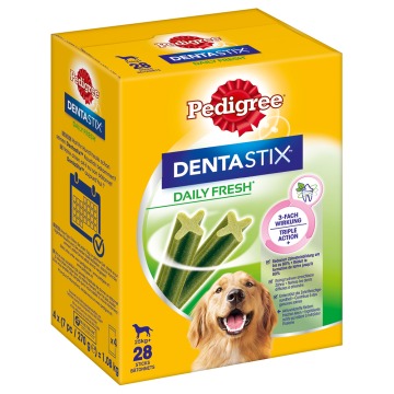 Pedigree DentaStix Fresh - Megapakiet: Dla dużych psów, 6480 g, 168 szt.