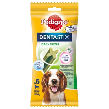 Pedigree DentaStix Fresh - Dla średnich psów, 128 g, 5 szt.