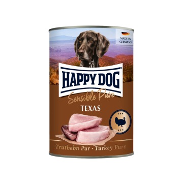 Korzystny pakiet Happy Dog Pure,  24 x 400 g - Texas (indyk)