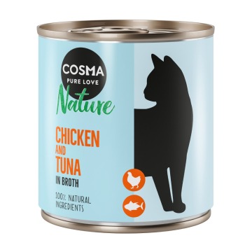Pakiet Cosma Nature, 12 x 280 g - Pierś z kurczaka i tuńczyk
