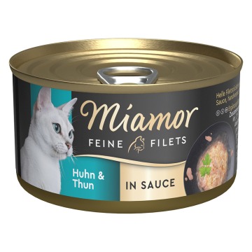 Miamor Feine Filets w puszkach, 24 x 85 g - Kurczak i tuńczyk