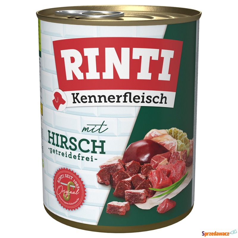 Pakiet RINTI Kennerfleisch, 12 x 800 g - Jeleń - Karmy dla psów - Łódź