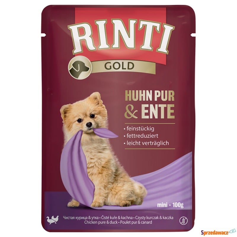 RINTI Gold 10 x 100 g - Kurczak z kaczką - Karmy dla psów - Kołobrzeg