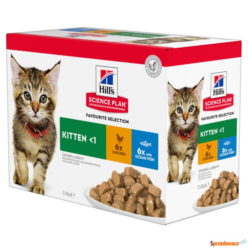Hill's Science Plan Kitten - Ryba, 12 x 85 g - Karmy dla kotów - Przemyśl
