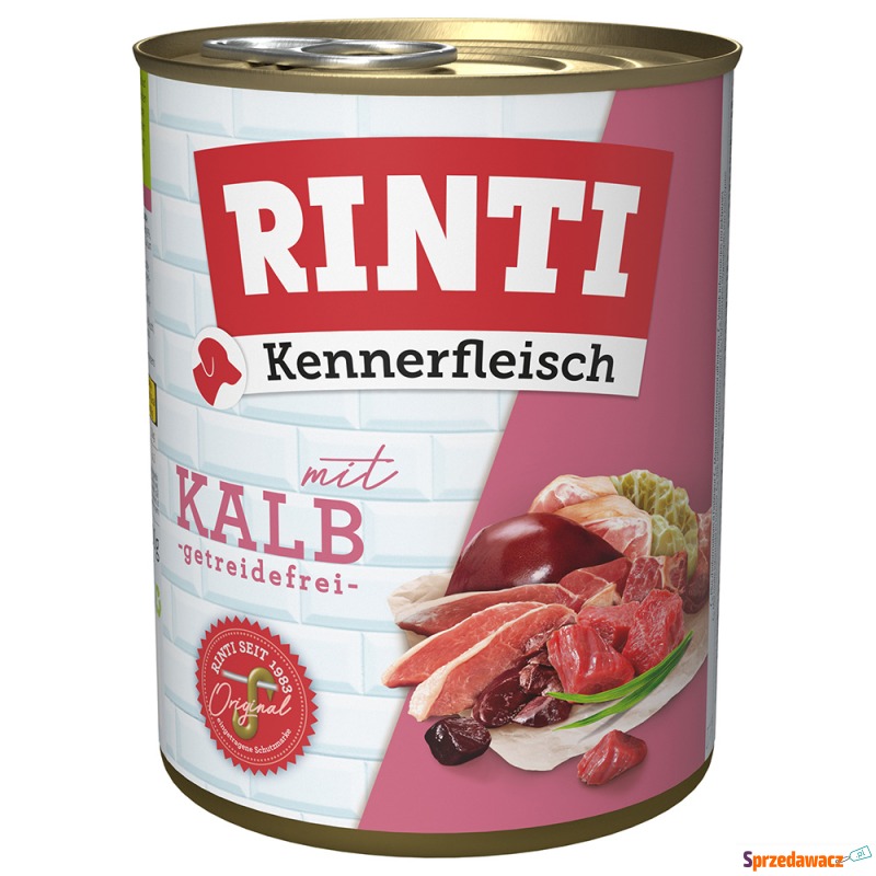 Pakiet RINTI Kennerfleisch, 12 x 800 g - Cielęcina - Karmy dla psów - Domaszowice