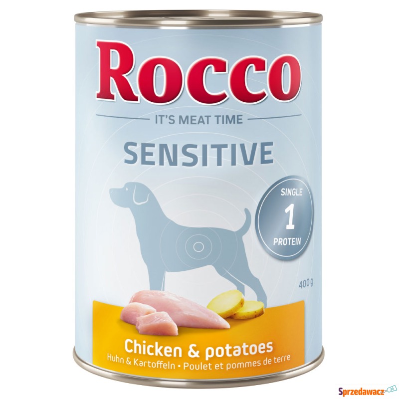 Rocco Sensitive, 6 x 400 g - Kurczak z ziemniakami - Karmy dla psów - Ciechanów