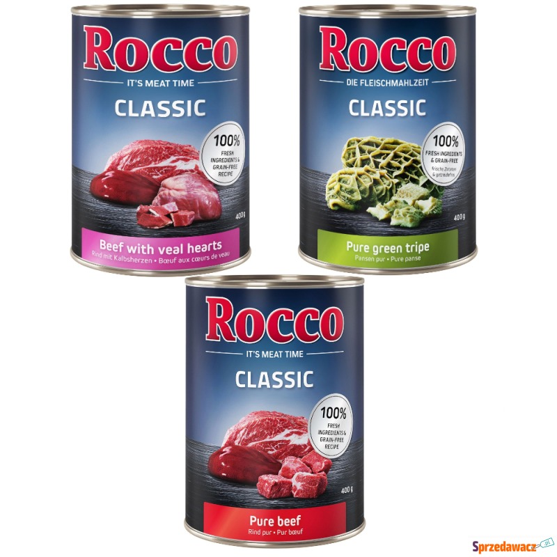Pakiet mieszany Rocco Classic, 12 x 400 g - Mix... - Karmy dla psów - Głogów
