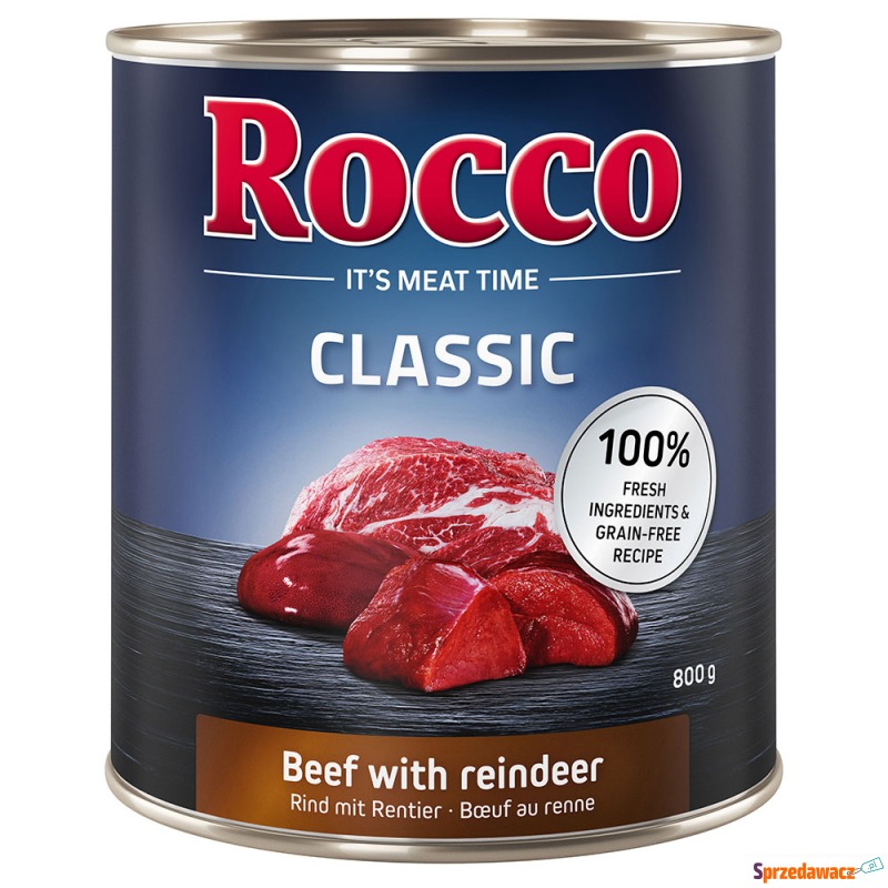 Megapakiet Rocco Classic, 24 x 800 g - Wołowina... - Karmy dla psów - Leszno