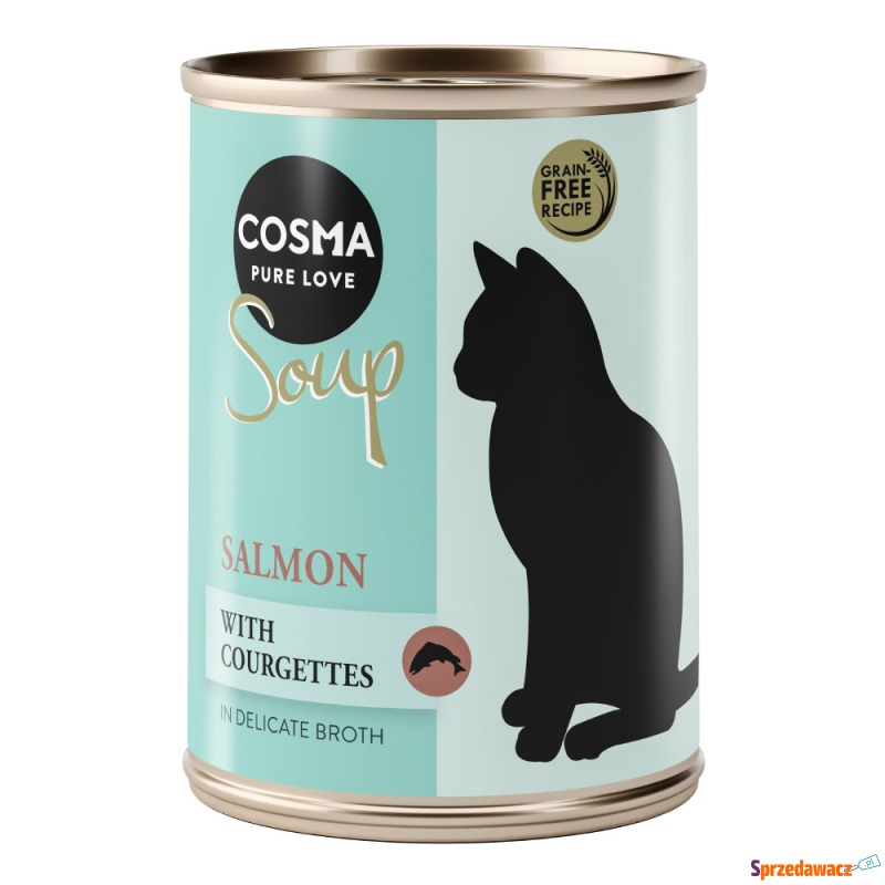 Cosma Soup, 6 x 100 g - Łosoś z cukinią - Karmy dla kotów - Ostrołęka