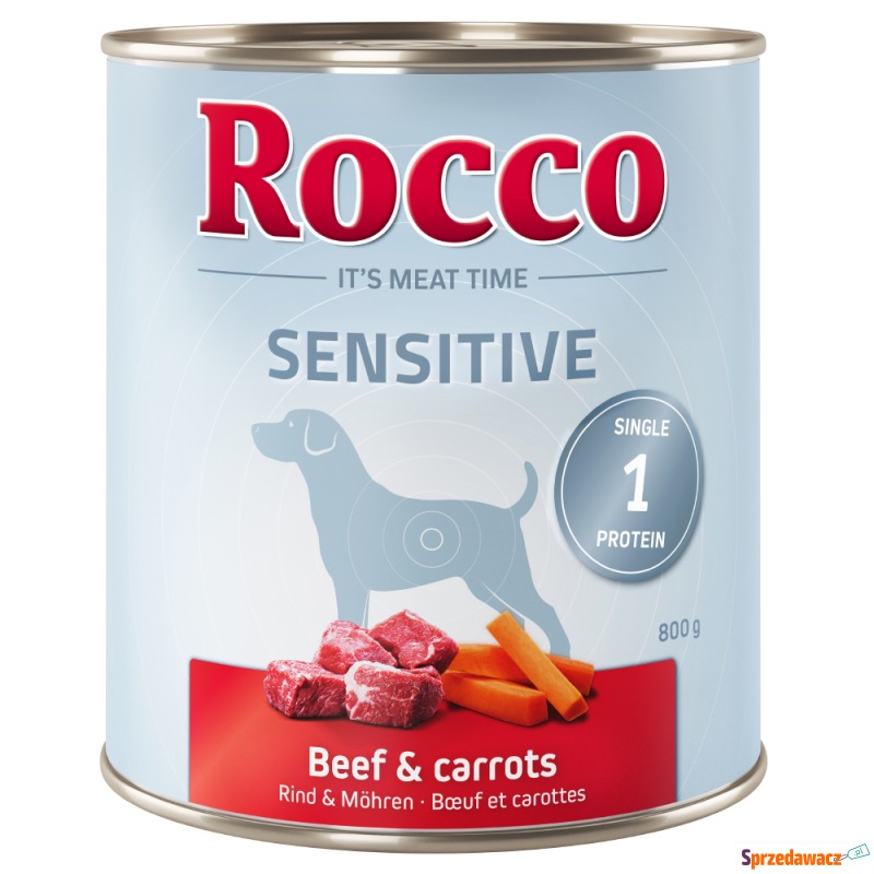 Rocco Sensitive, 6 x 800 g - Wołowina z marchewką - Karmy dla psów - Warszawa