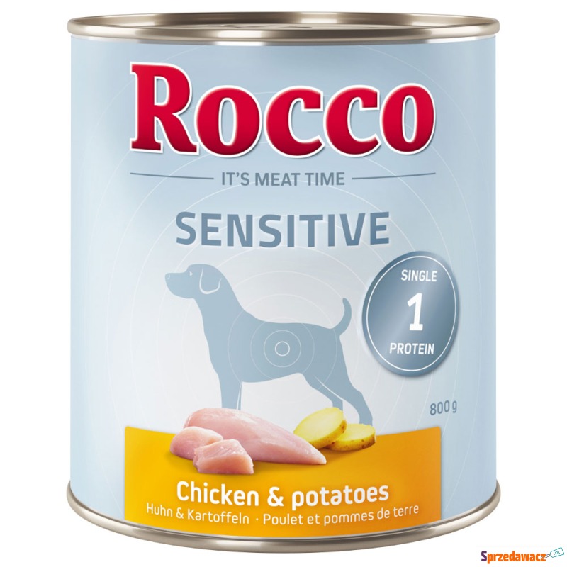 Megapakiet: Rocco Sensitive, 24 x 800 g - Kurczak... - Karmy dla psów - Grudziądz